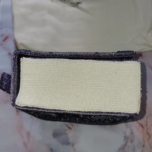 Hopeless Romantic Edgar Allen Poe The Raven Beaded Book Shaped Purse - Picture 6 of 10